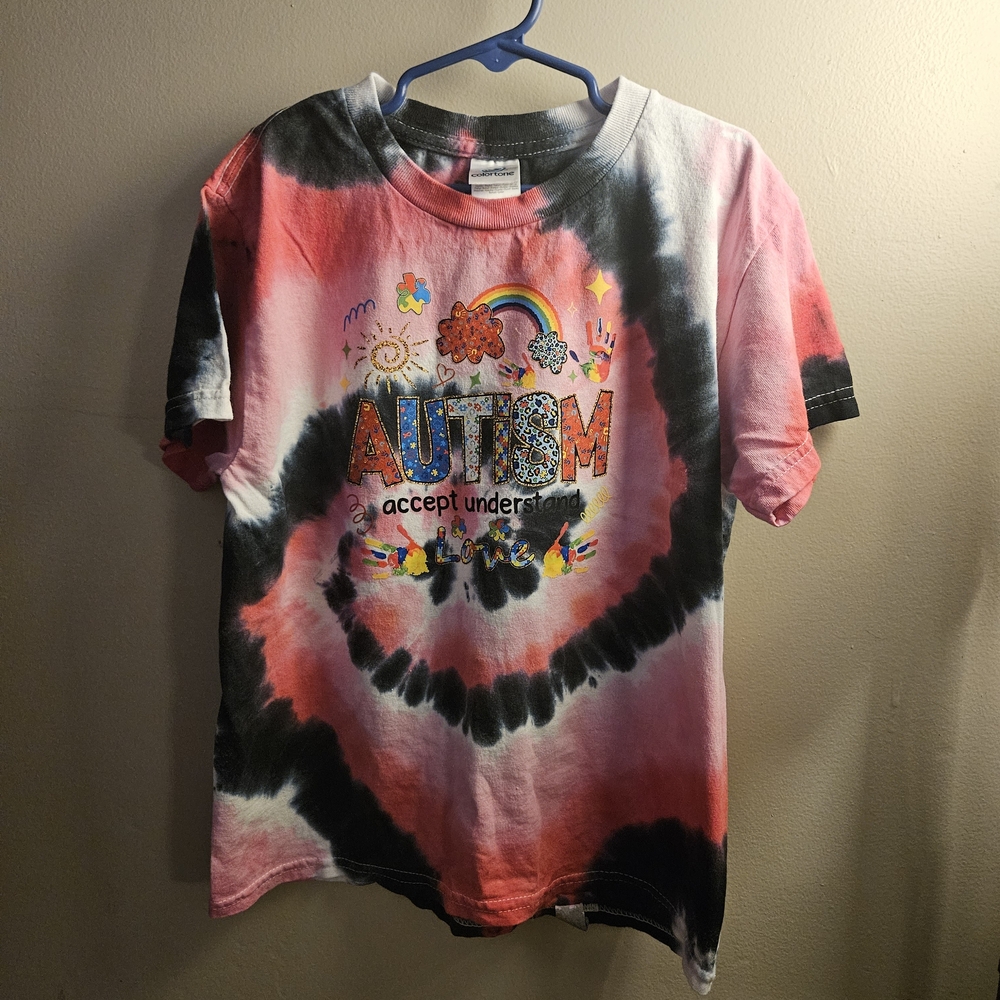 Vibrant Tie-Dye Autism Awareness Kids Tee